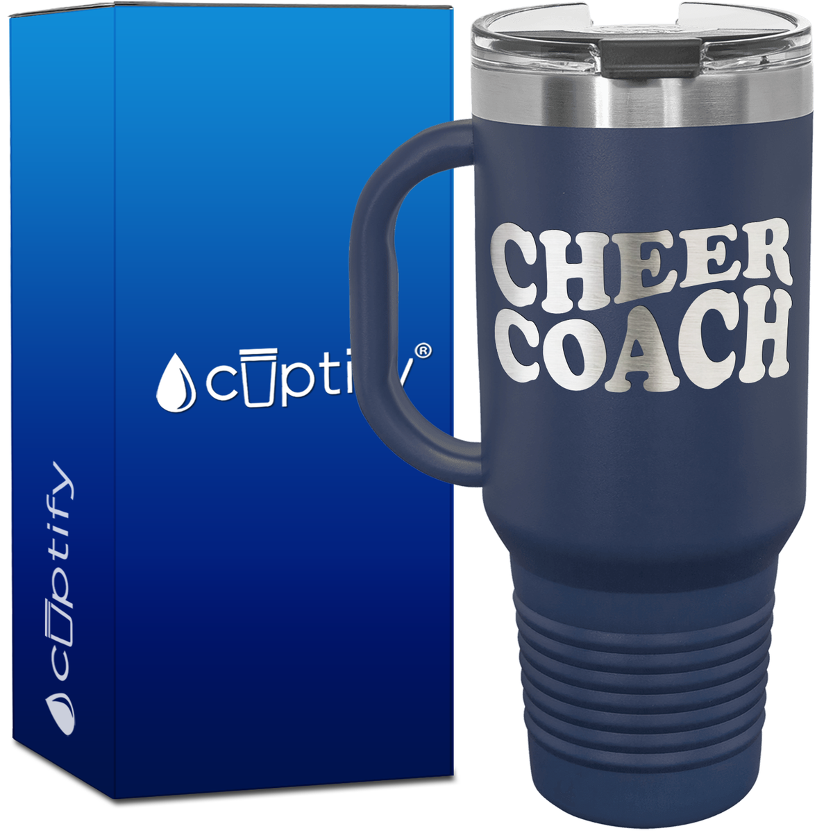 Cheer Coach Groovy 40oz Cheer Travel Mug