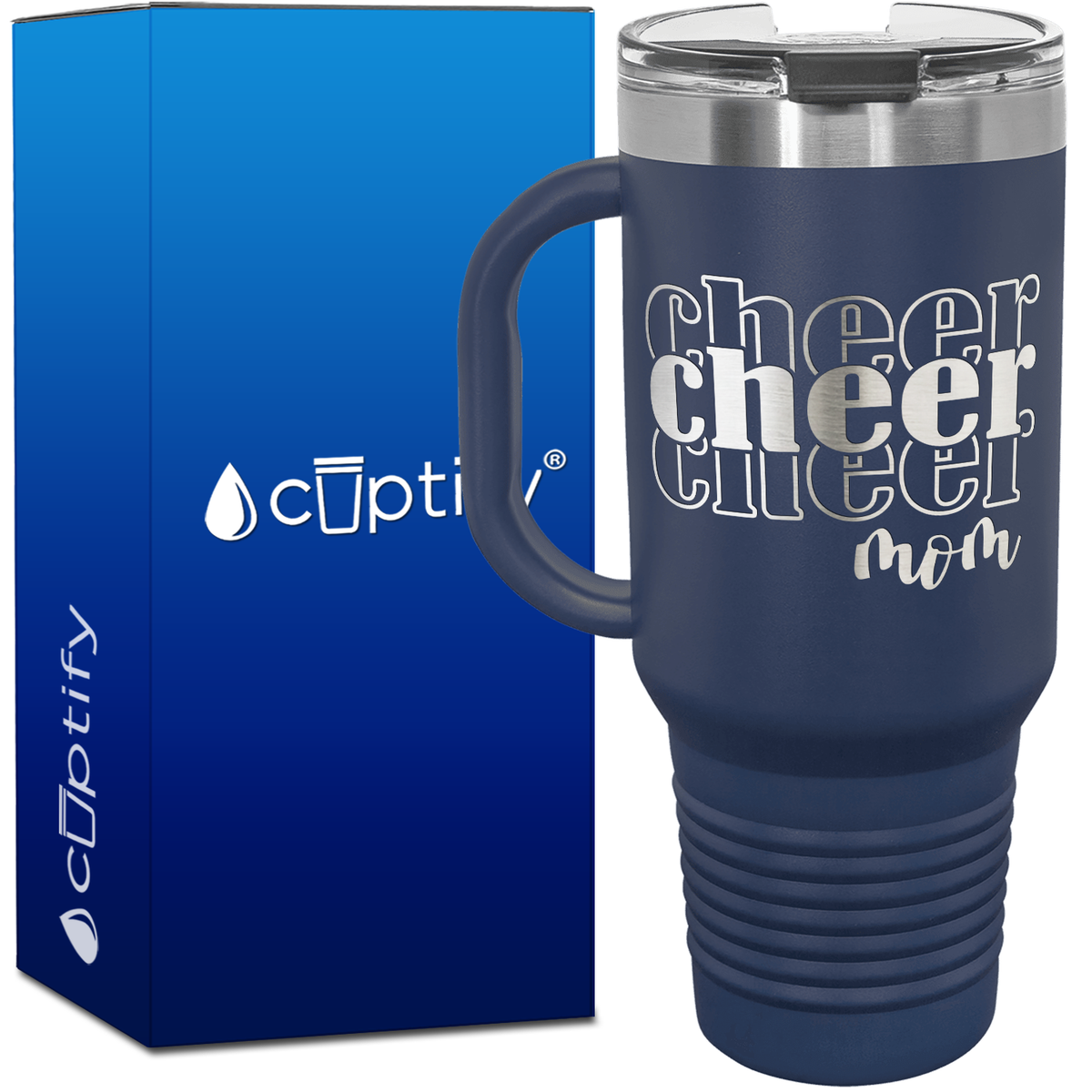Cheer Cheer Cheer Mom 40oz Cheer Travel Mug