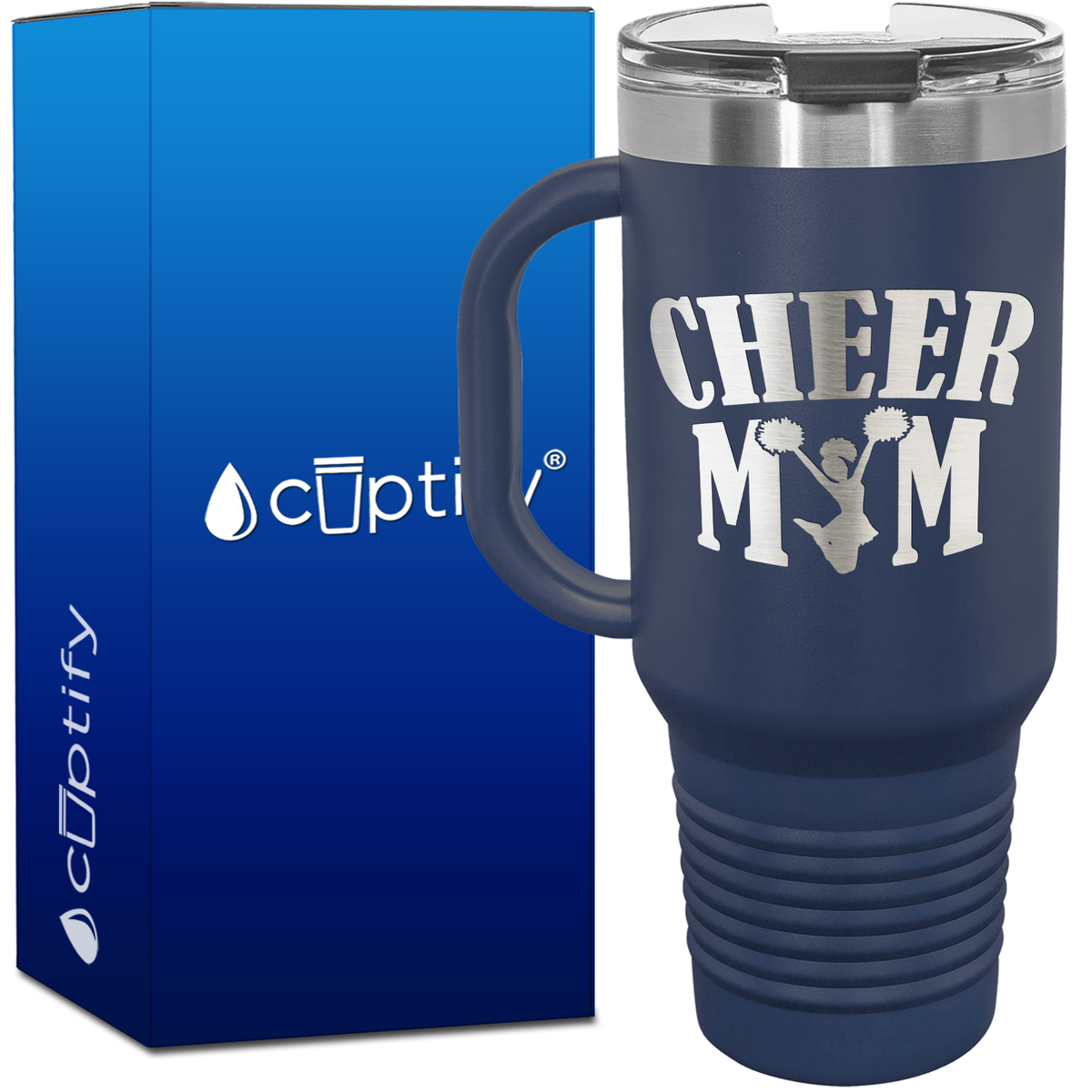 Cheer Mom 40oz Cheer Travel Mug