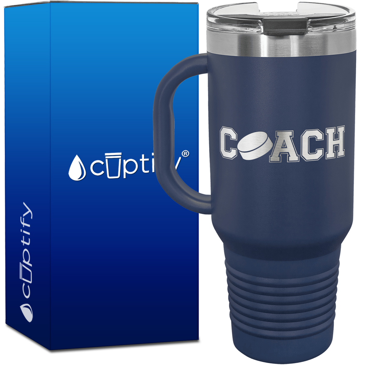 Coach Hockey 40oz Coach Travel Mug