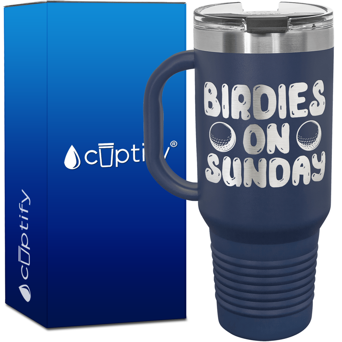 Birdies on Sunday 40oz Golf Travel Mug