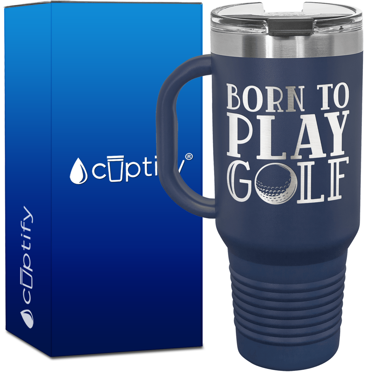 Born to Play Golf 40oz Golf Travel Mug