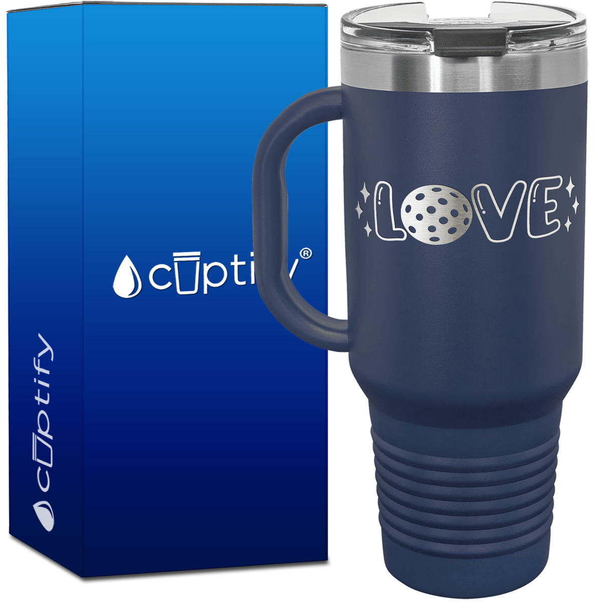 Love Pickleball 40oz Pickleball Travel Mug