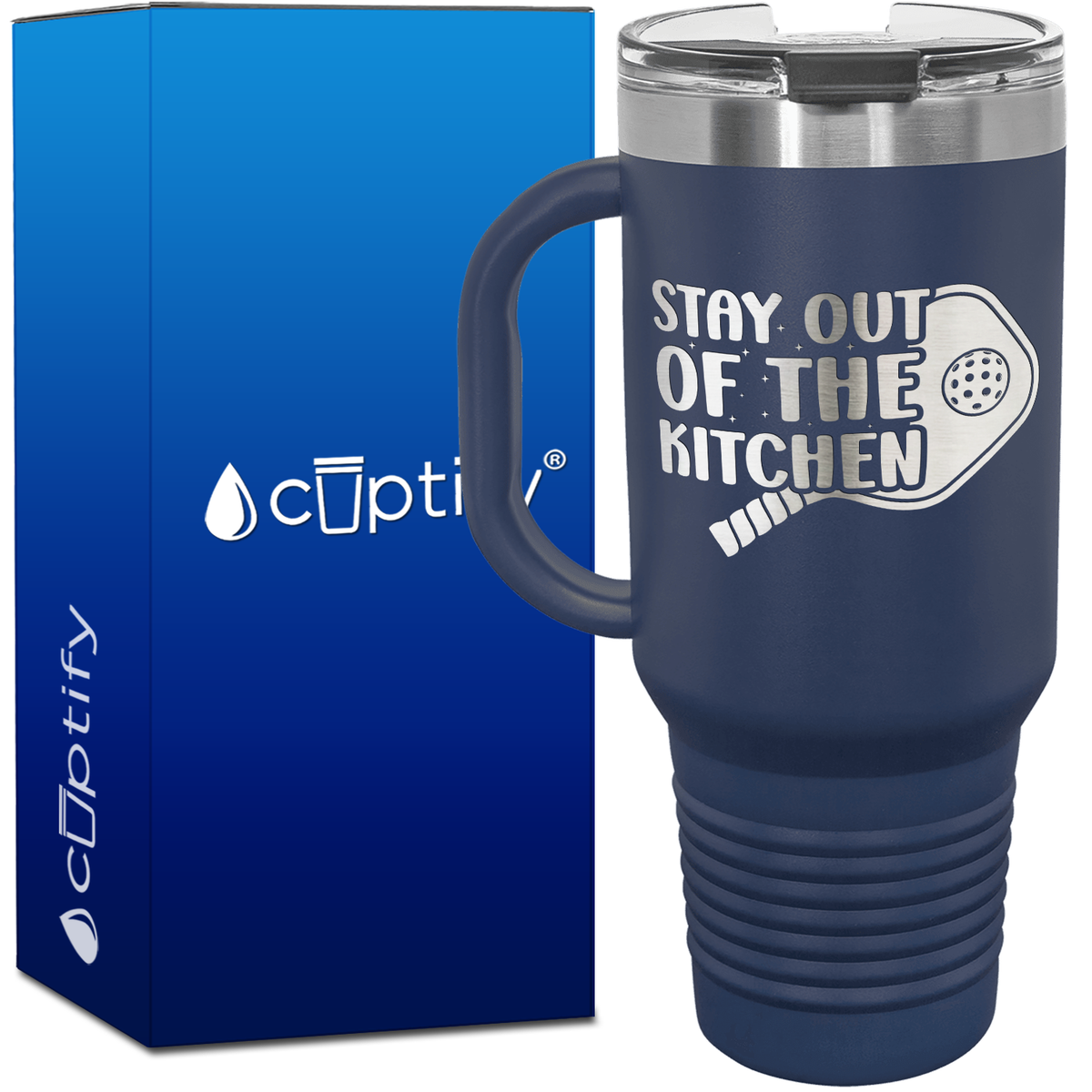 Stay Out of the Kitchen Pickleball 40oz Pickleball Travel Mug