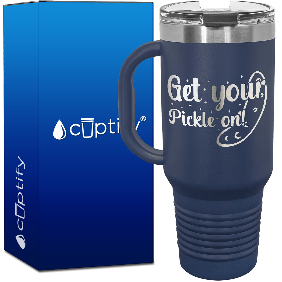 Get Your Pickle On 40oz Pickleball Travel Mug