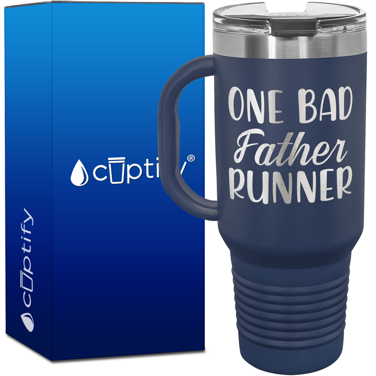 One Bad Father Runner 40oz Running Travel Mug