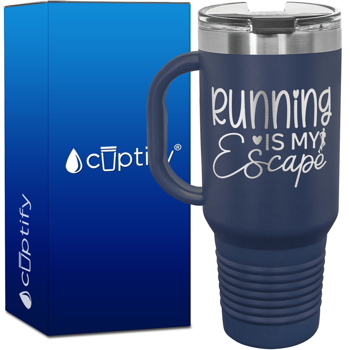 Running is my Escape 40oz Running Travel Mug