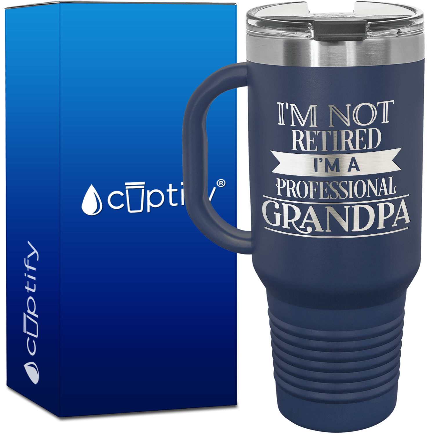 I'm Not Retired I'm a Professional Grandpa 40oz Retirement Travel Mug