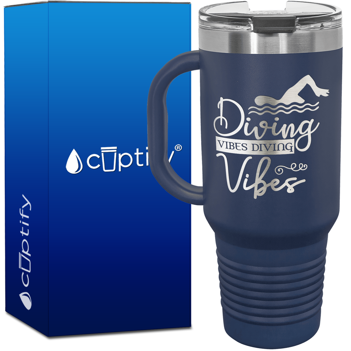 Diving Vibes Diving Vibes 40oz Swimming Travel Mug