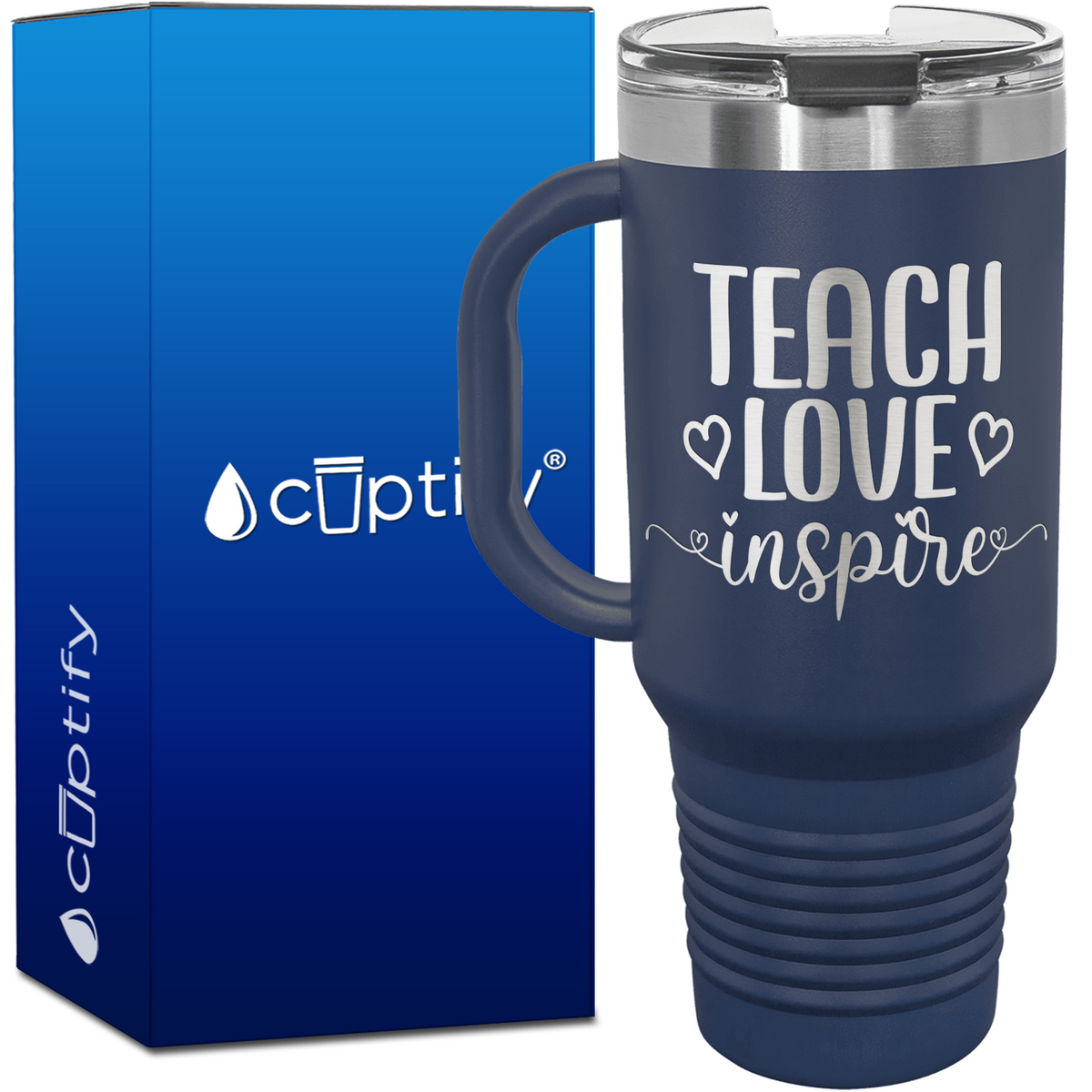 Teach Love Inspire 40oz Teacher Travel Mug