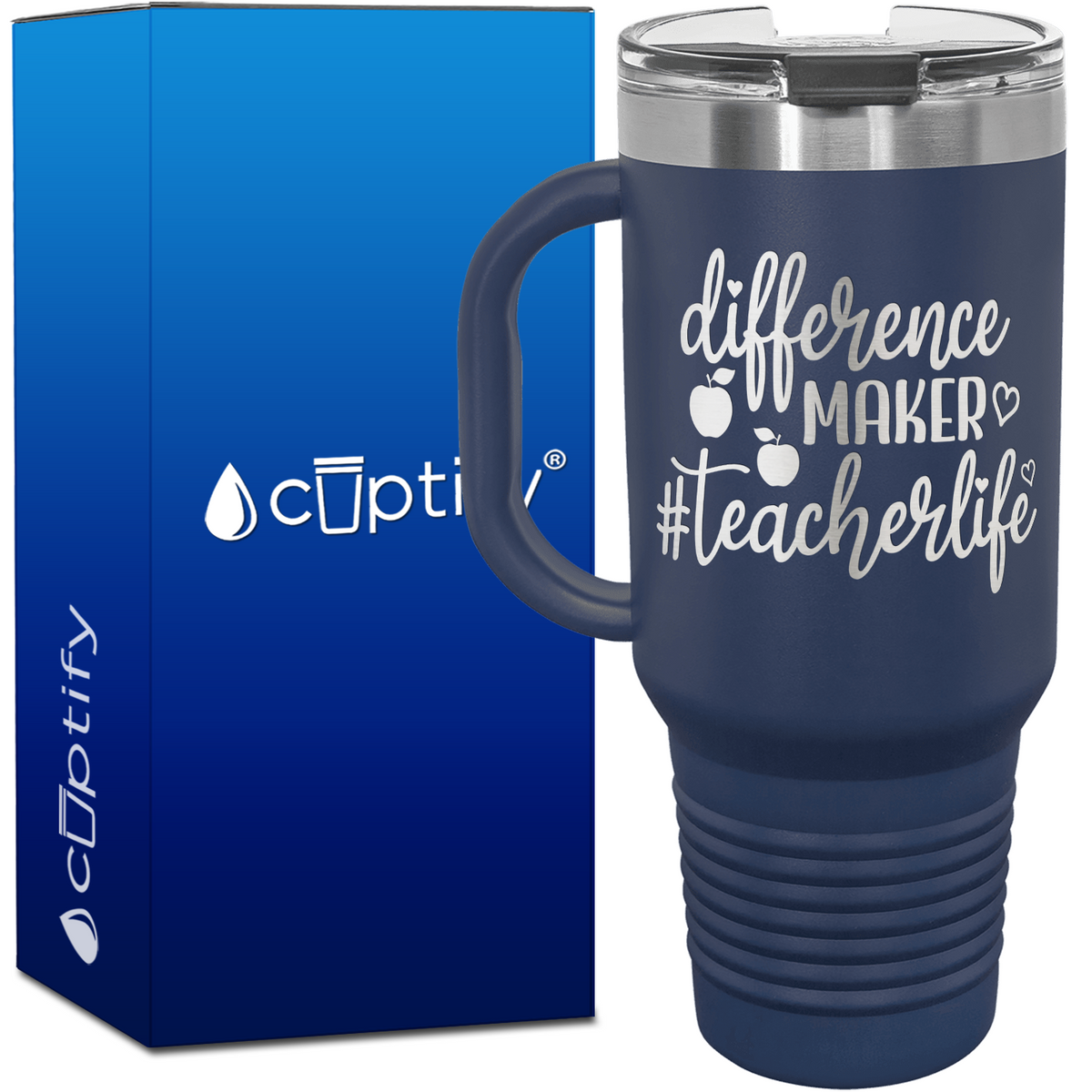 Difference Maker #Teacherlife 40oz Teacher Travel Mug