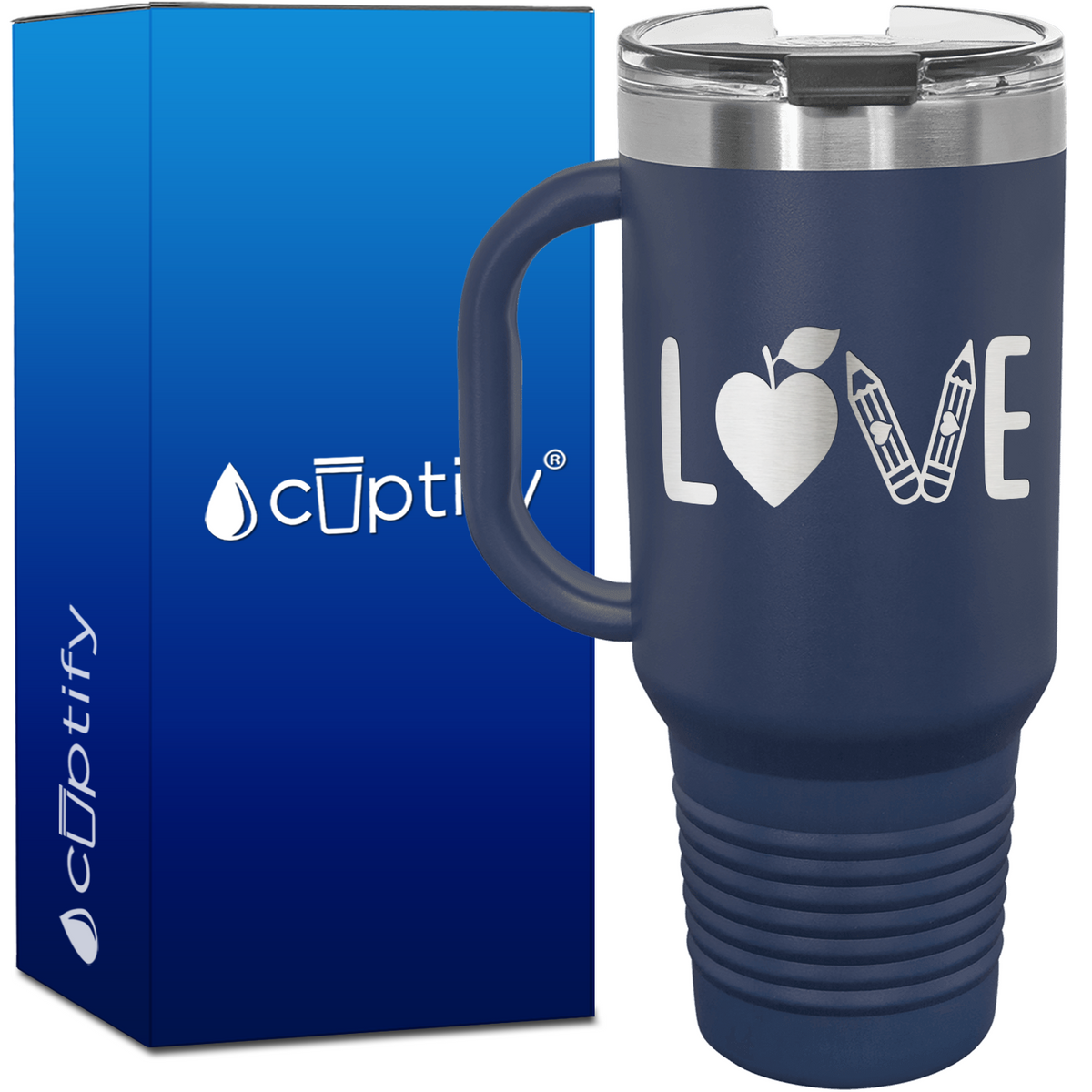 Love Teacher 40oz Teacher Travel Mug