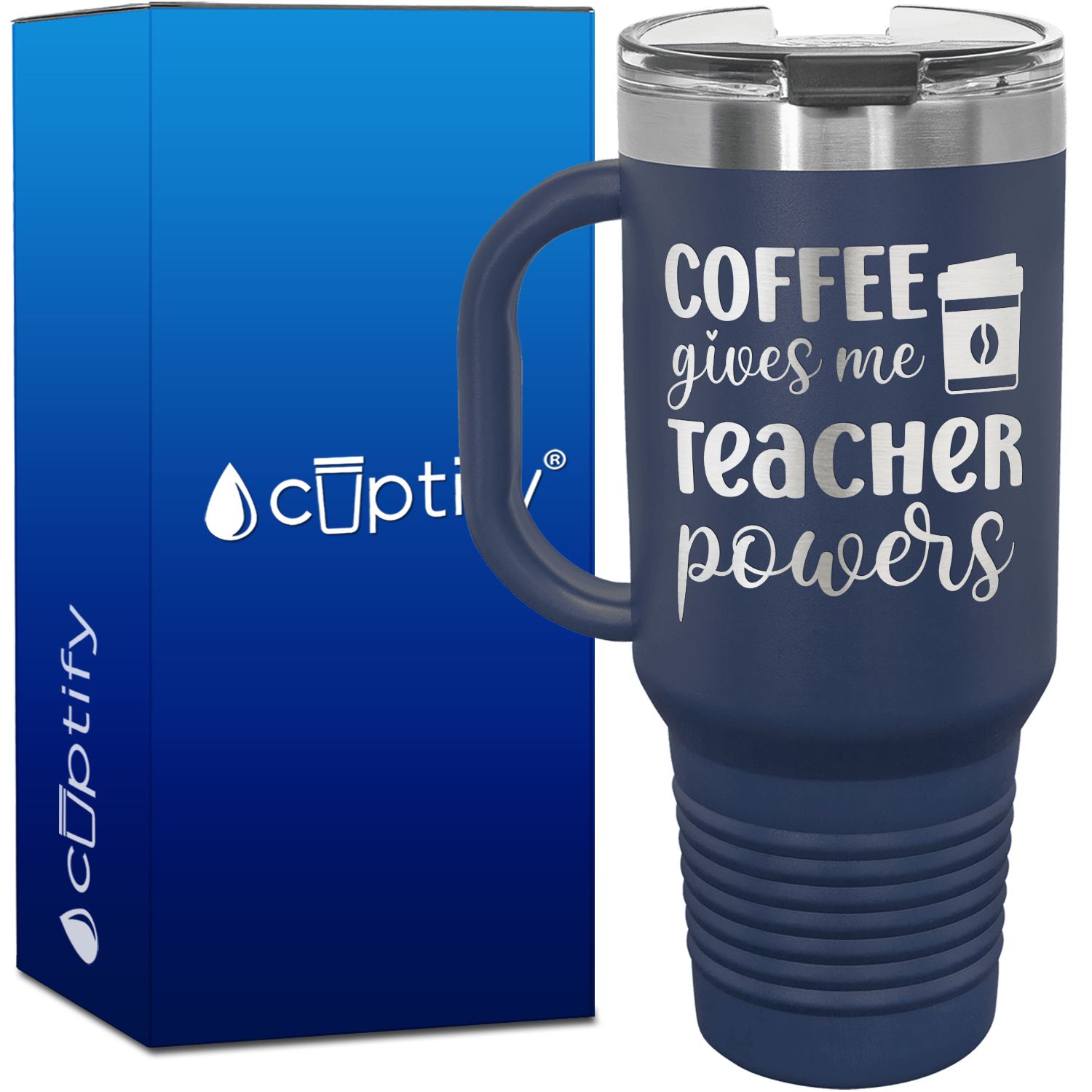 Coffee Gives Me Teacher Powers 40oz Teacher Travel Mug