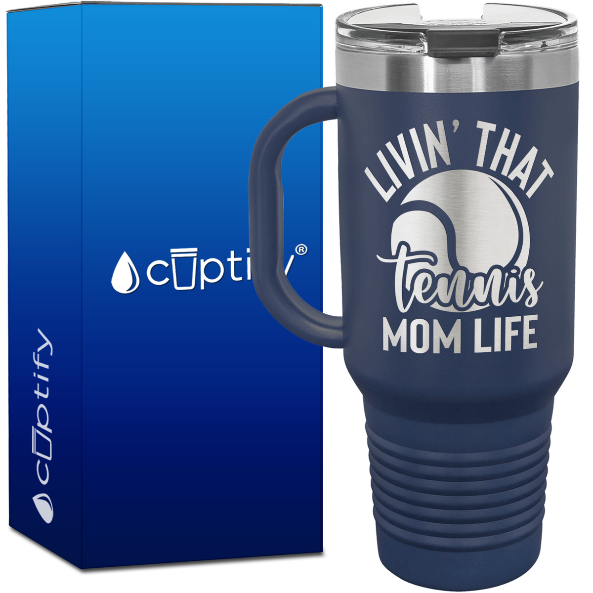 Livin' that Tennis Mom Life 40oz Tennis Travel Mug