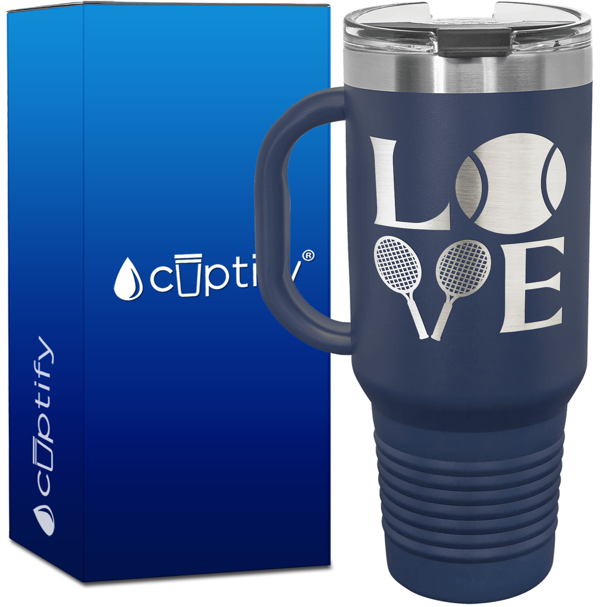 Tennis LOVE 40oz Tennis Travel Mug