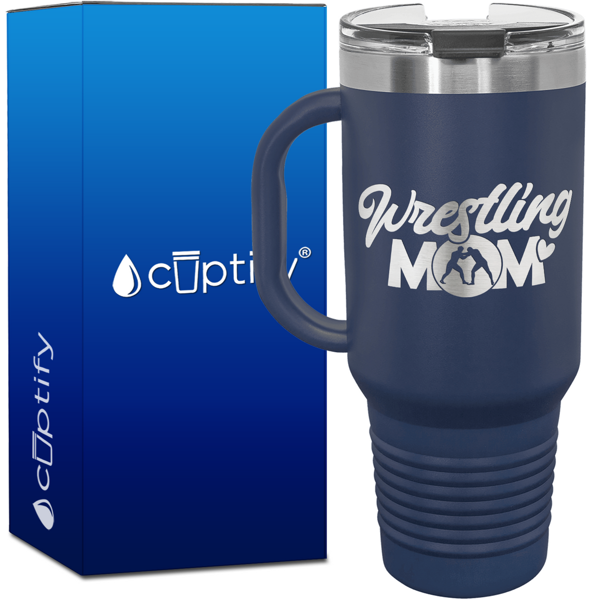 Wrestling Mom 40oz Travel Mug