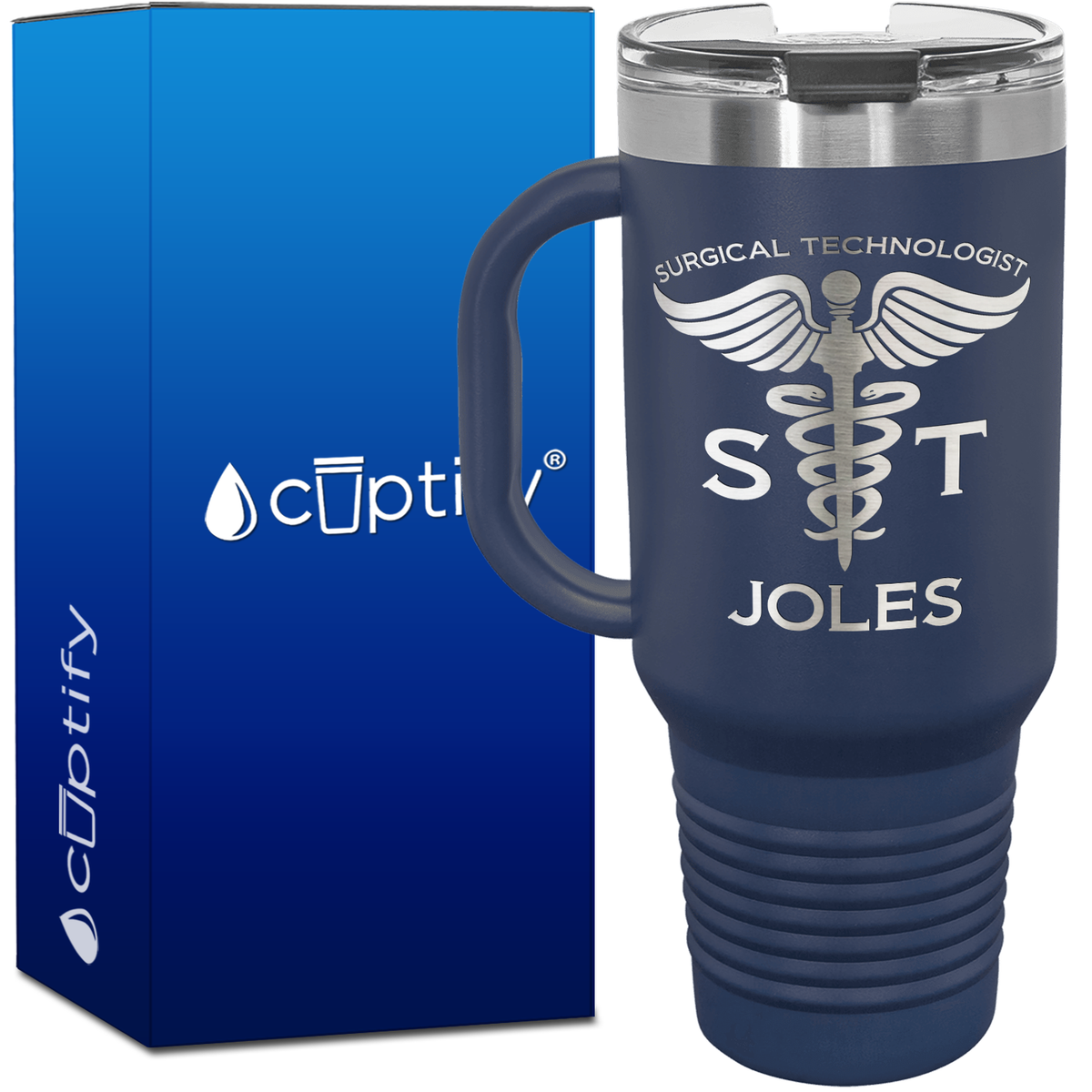 Personalized ST Surgical Technologist 40oz Medical Travel Mug