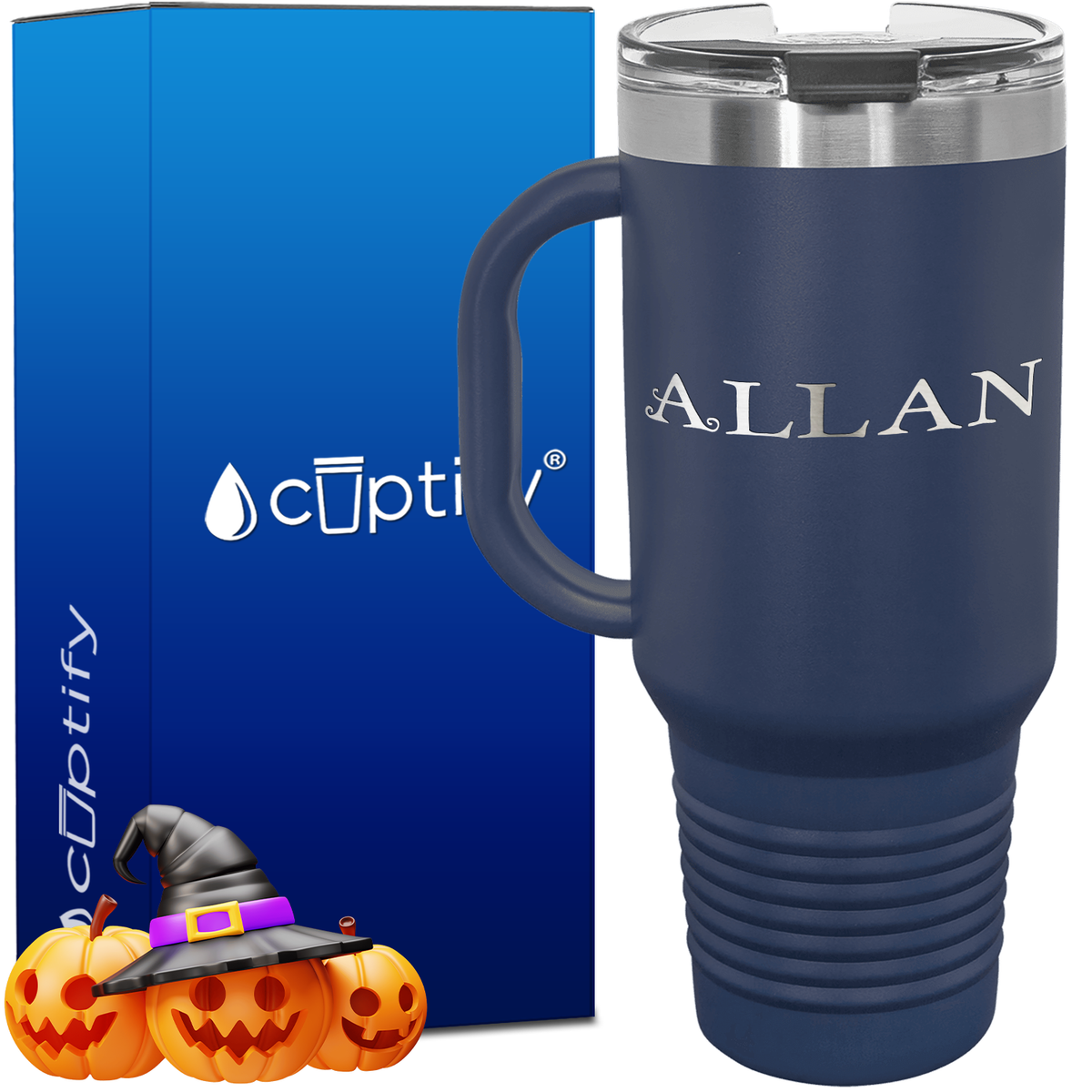 Personalized Eerie Font Style 40oz Halloween Travel Mug