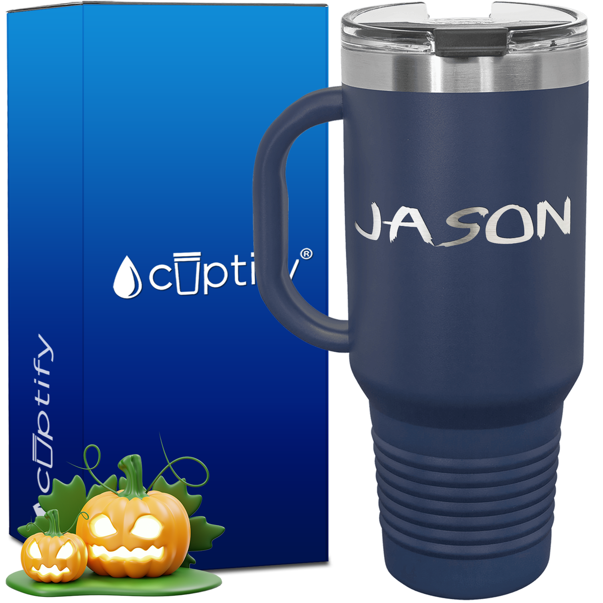 Personalized Scary Font Style 40oz Halloween Travel Mug