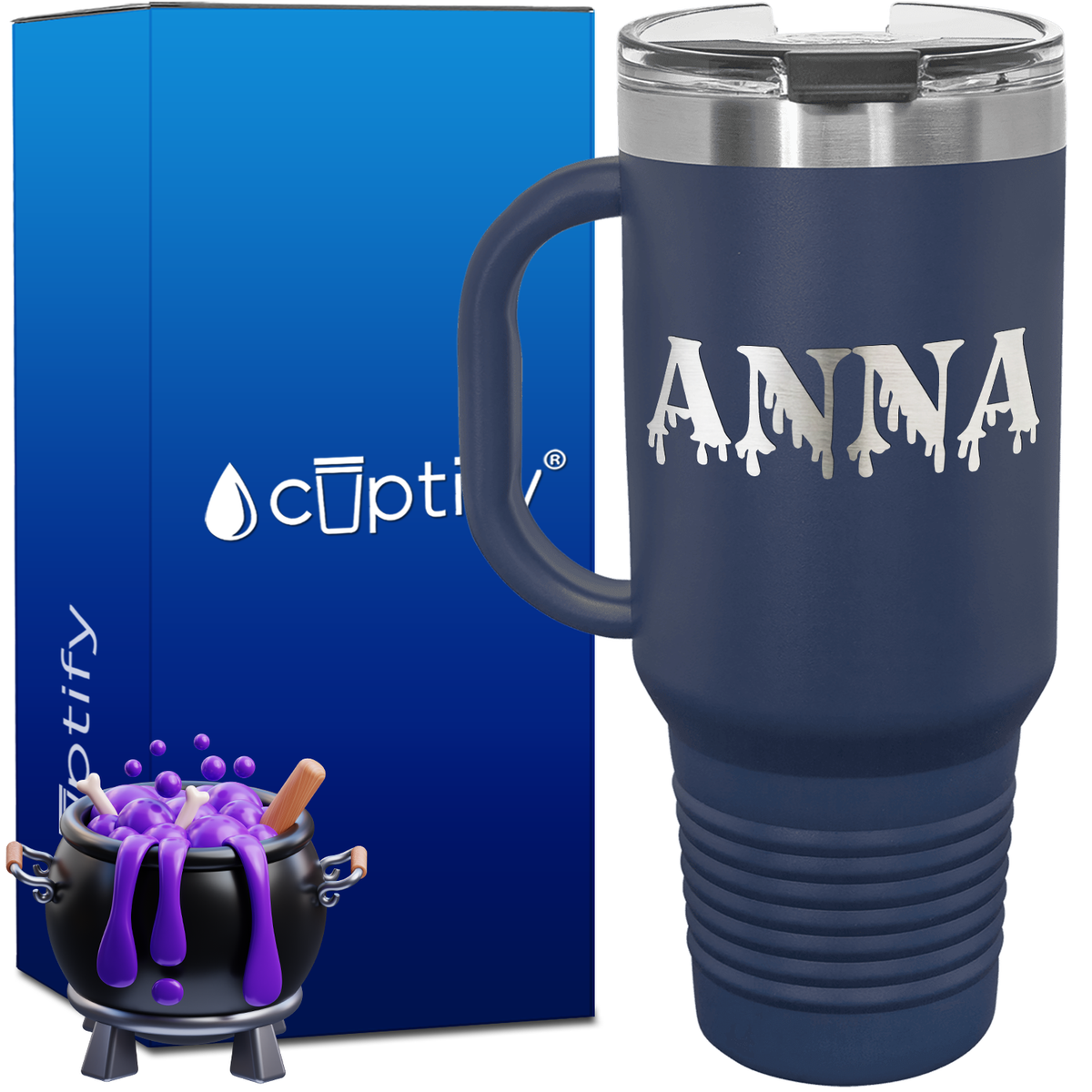 Personalized Bloody Font Style 40oz Halloween Travel Mug