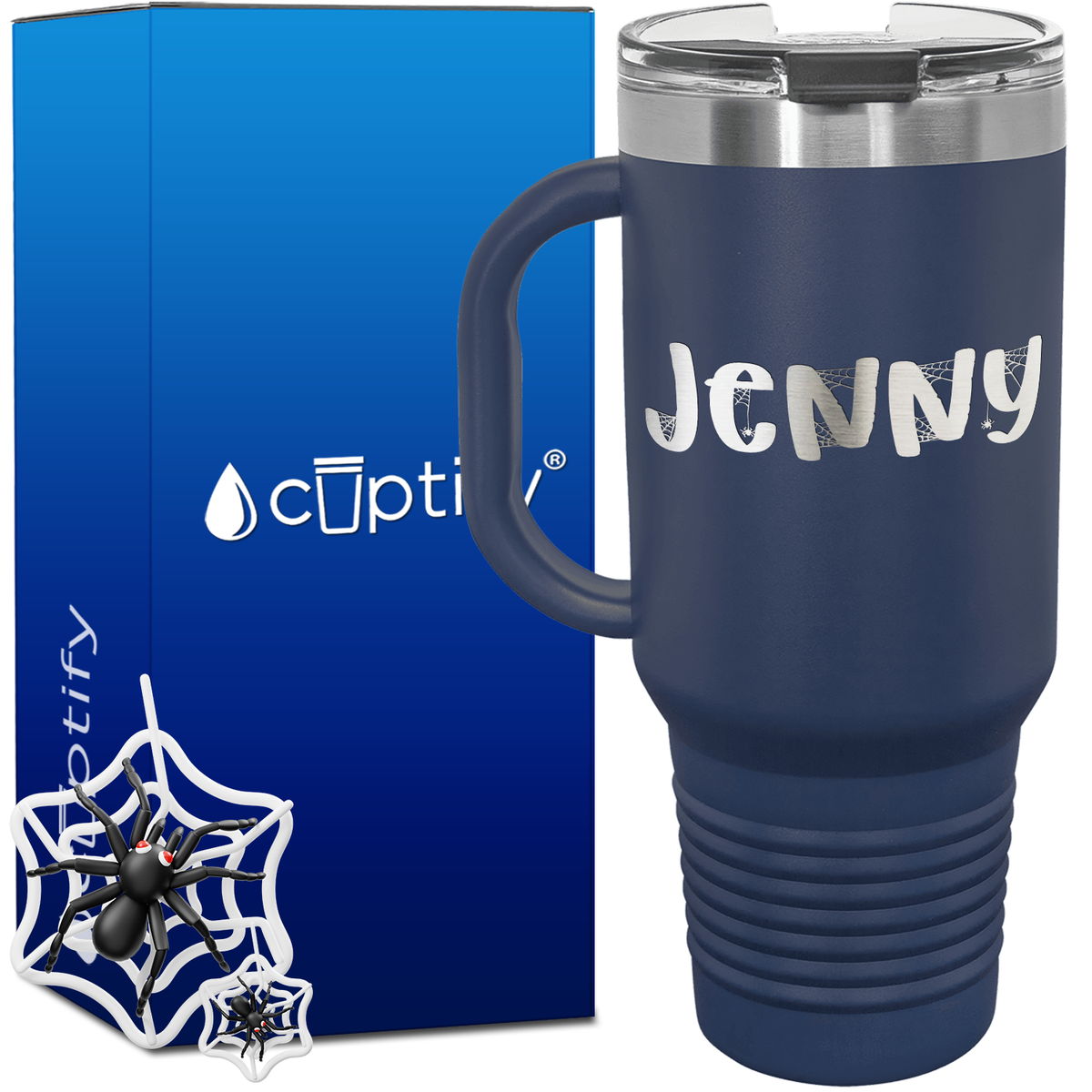 Personalized Spooky Font Style 40oz Halloween Travel Mug