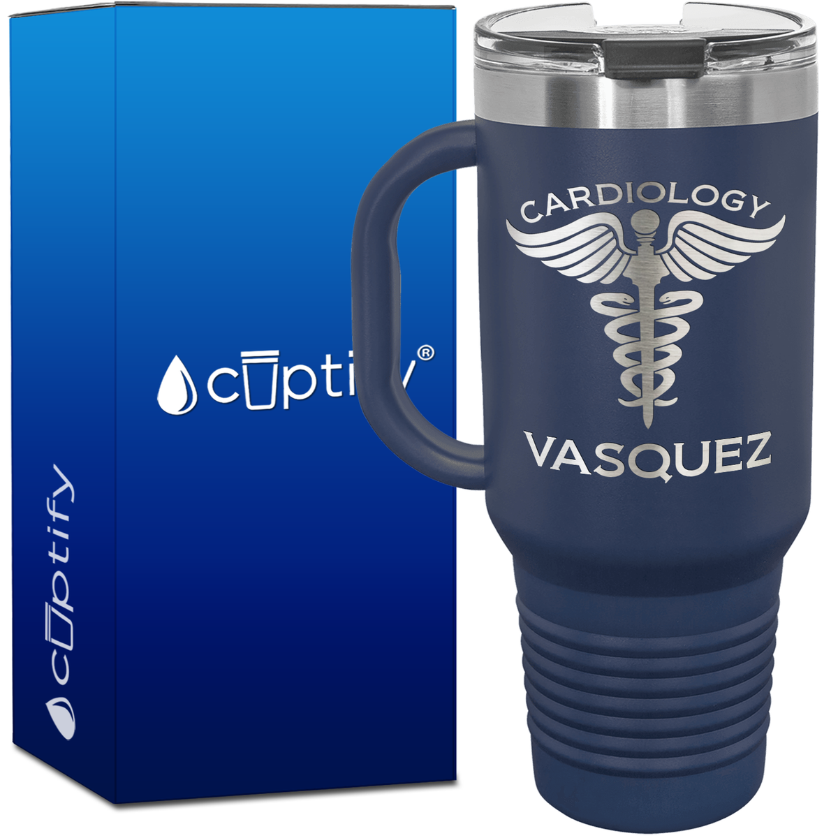 Personalized Cardiology 40oz Medical Travel Mug