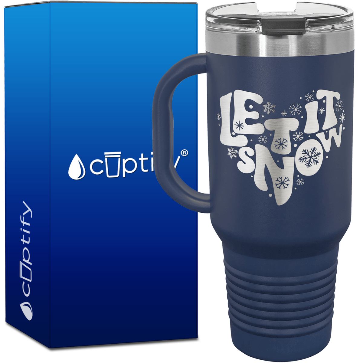 Let it Snow 40oz Christmas Travel Mug