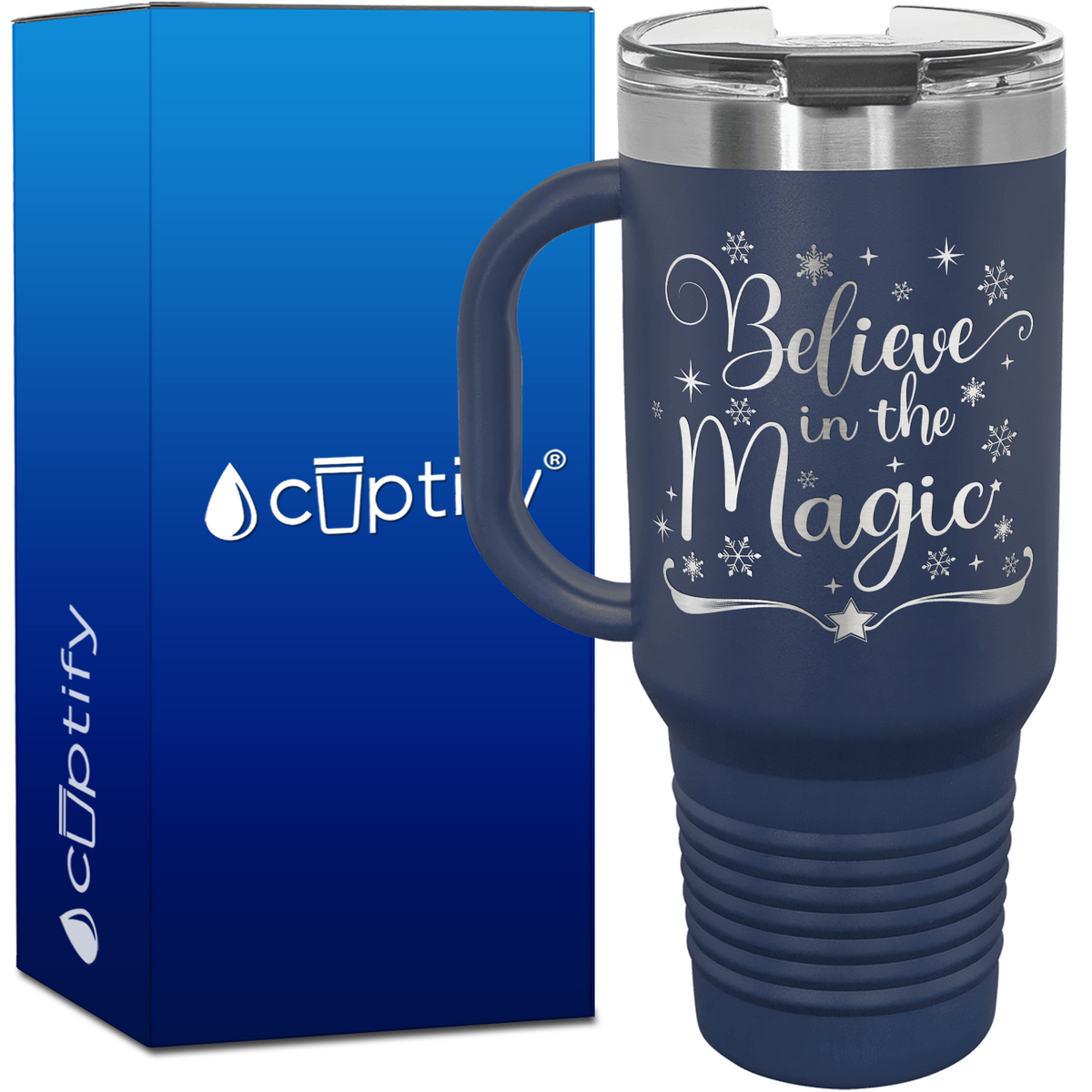 Believe in Magic 40oz Christmas Travel Mug