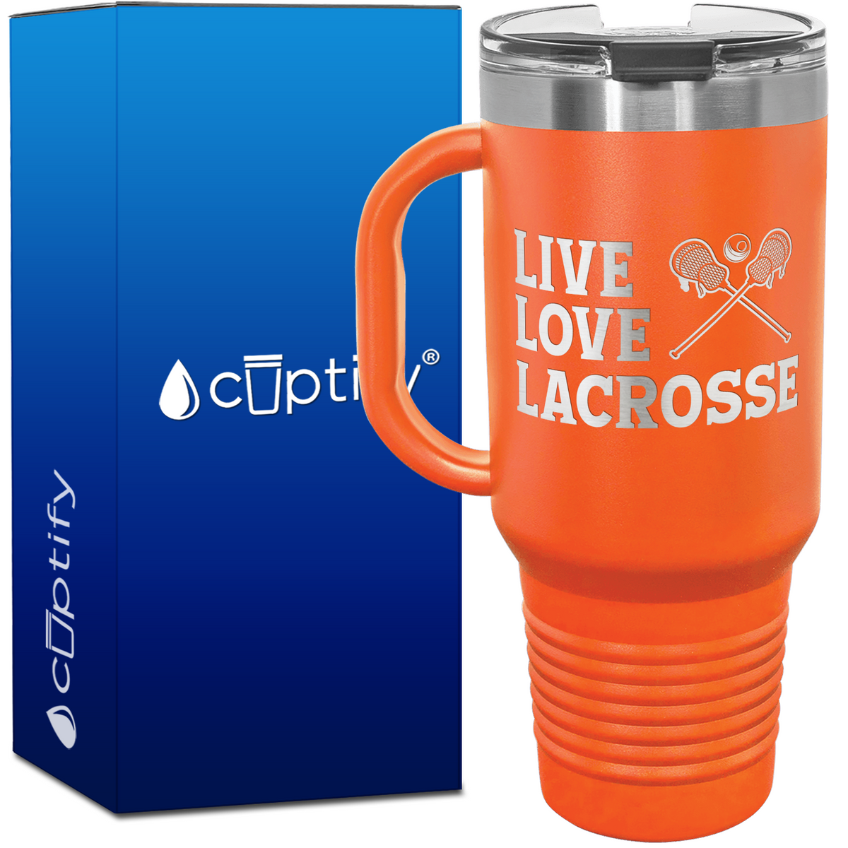 Live Love Lacrosse 40oz Lacrosse Travel Mug