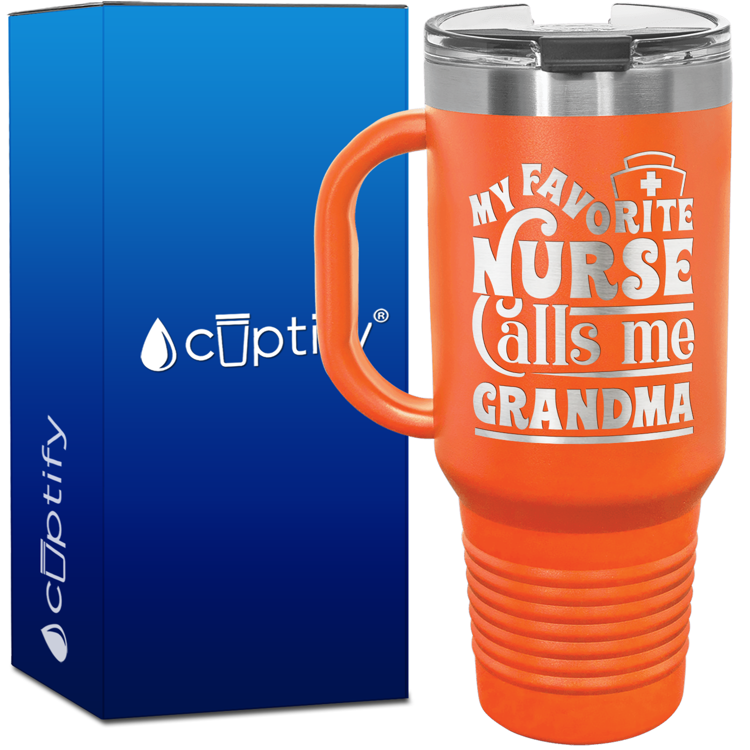 My Favorite Nurse Calls Me Grandma 40oz Nurse Travel Mug