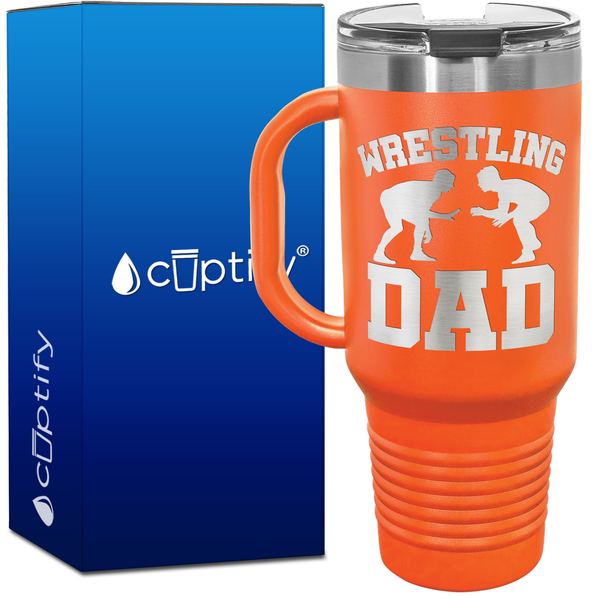 Wrestling Dad 40oz Travel Mug