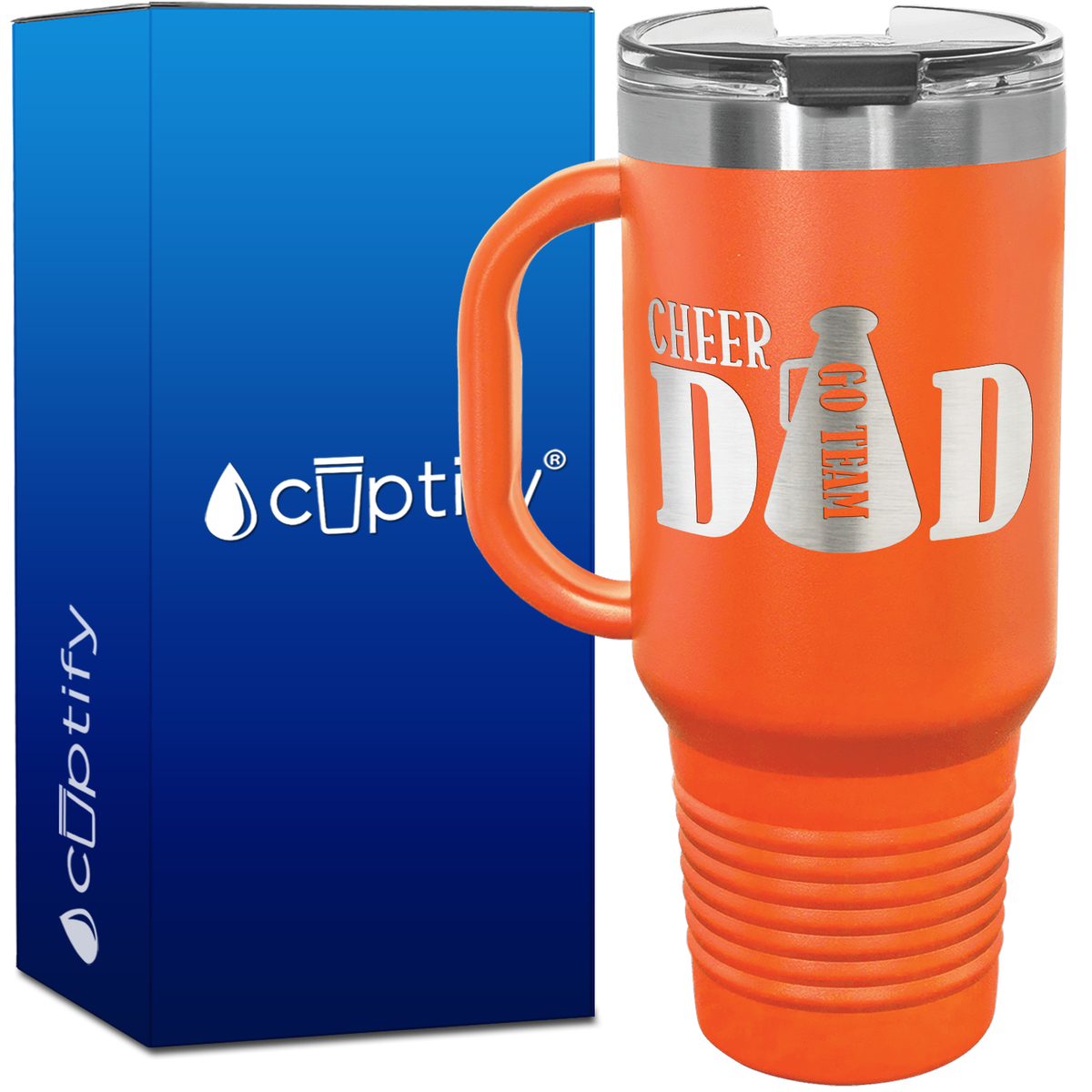 Cheer Dad Go Team 40oz Cheer Travel Mug