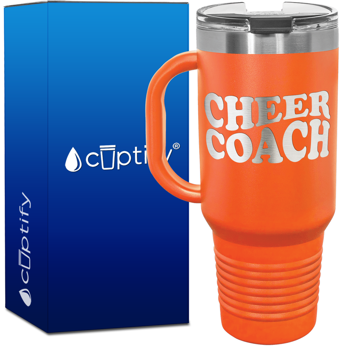 Cheer Coach Groovy 40oz Cheer Travel Mug