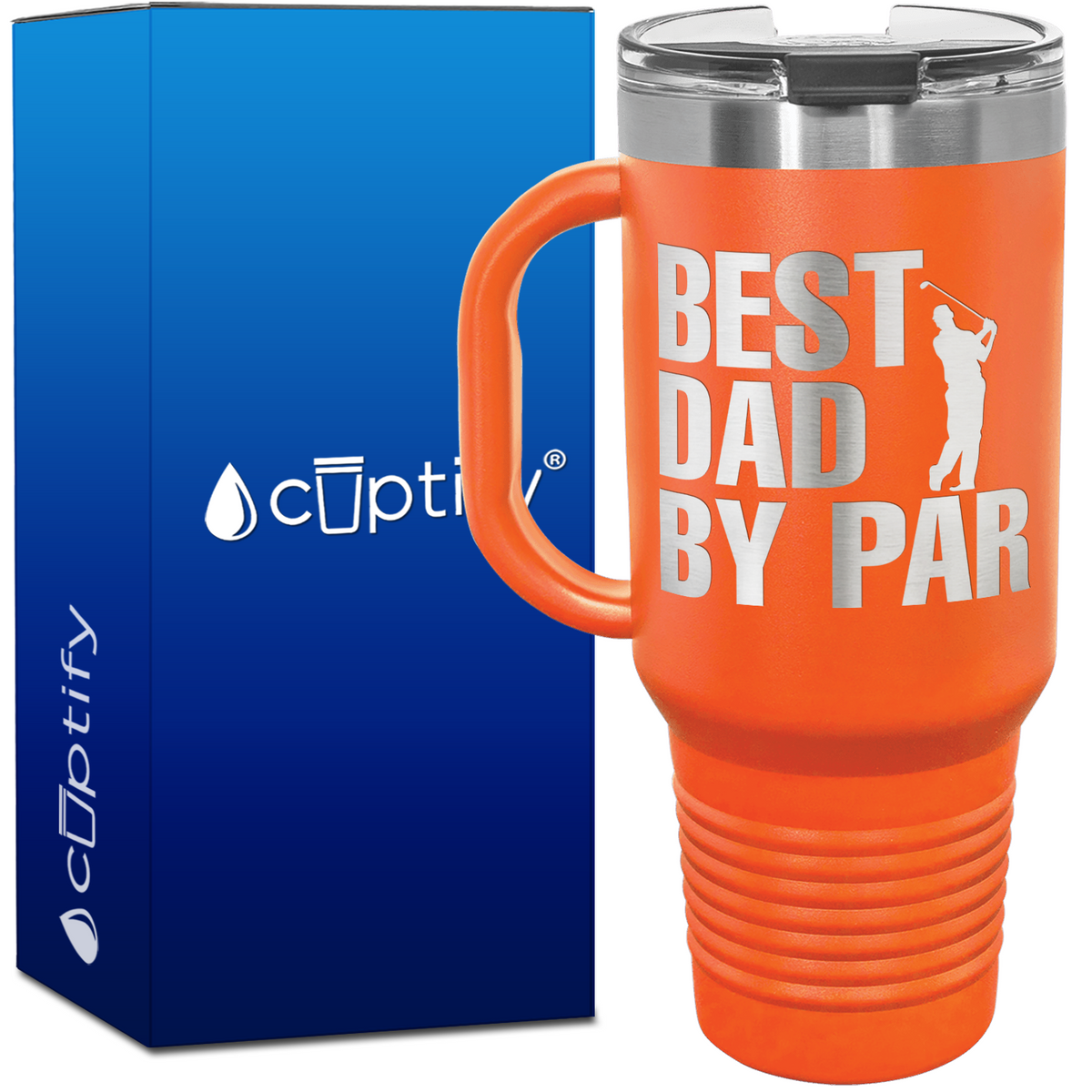 Best Dad by Par 40oz Golf Travel Mug