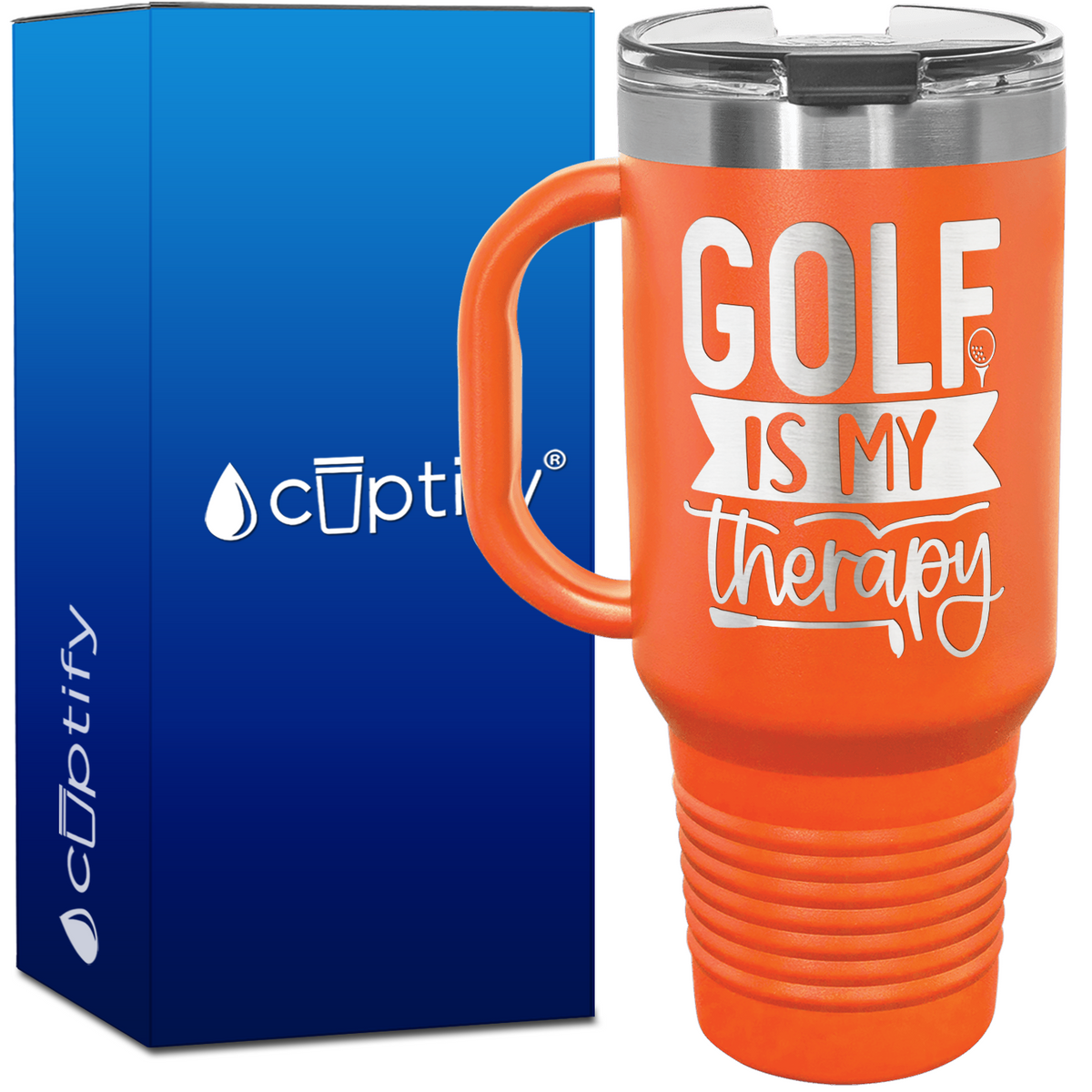 Golf is My Therapy 40oz Golf Travel Mug