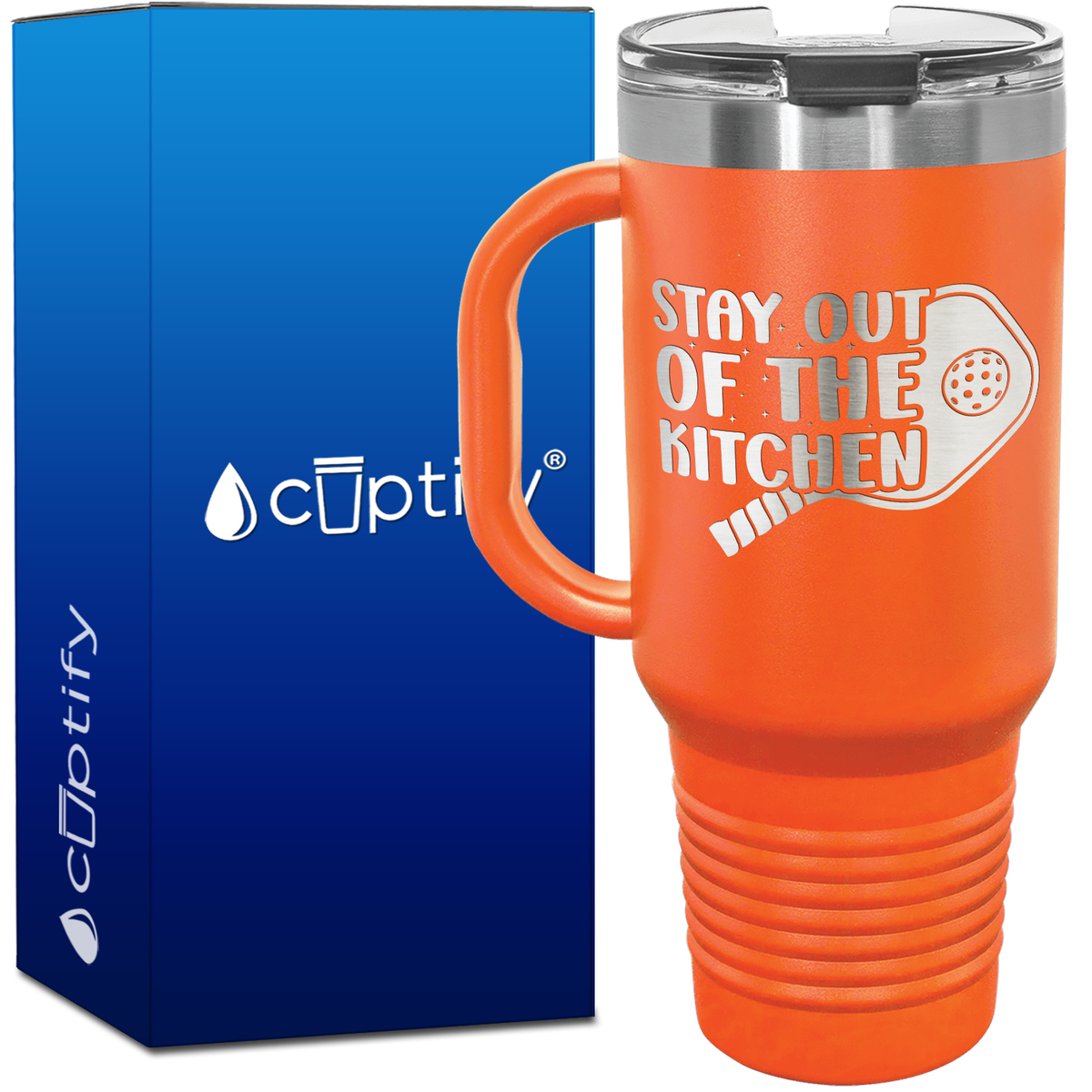 Stay Out of the Kitchen Pickleball 40oz Pickleball Travel Mug