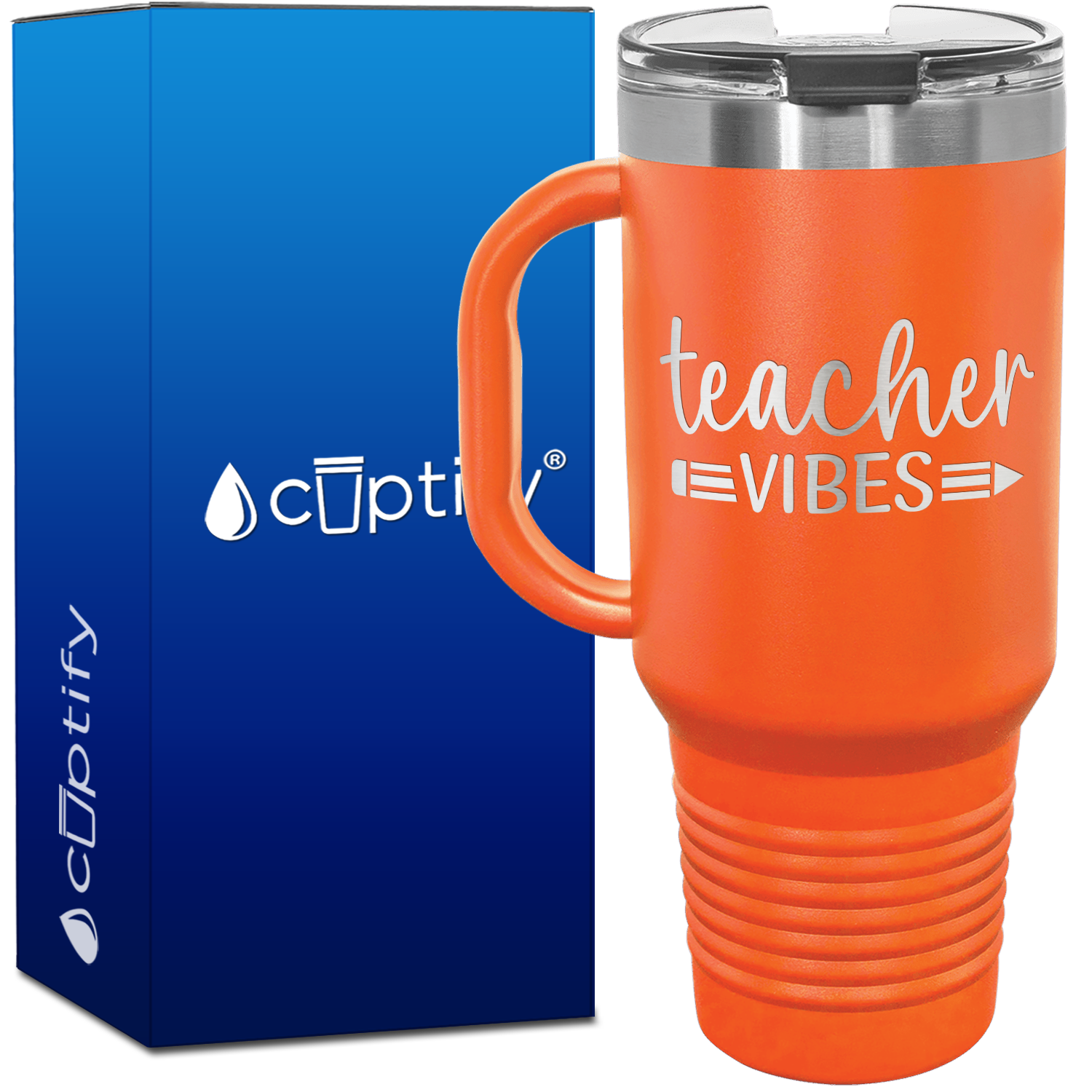 Teacher Vibes 40oz Teacher Travel Mug