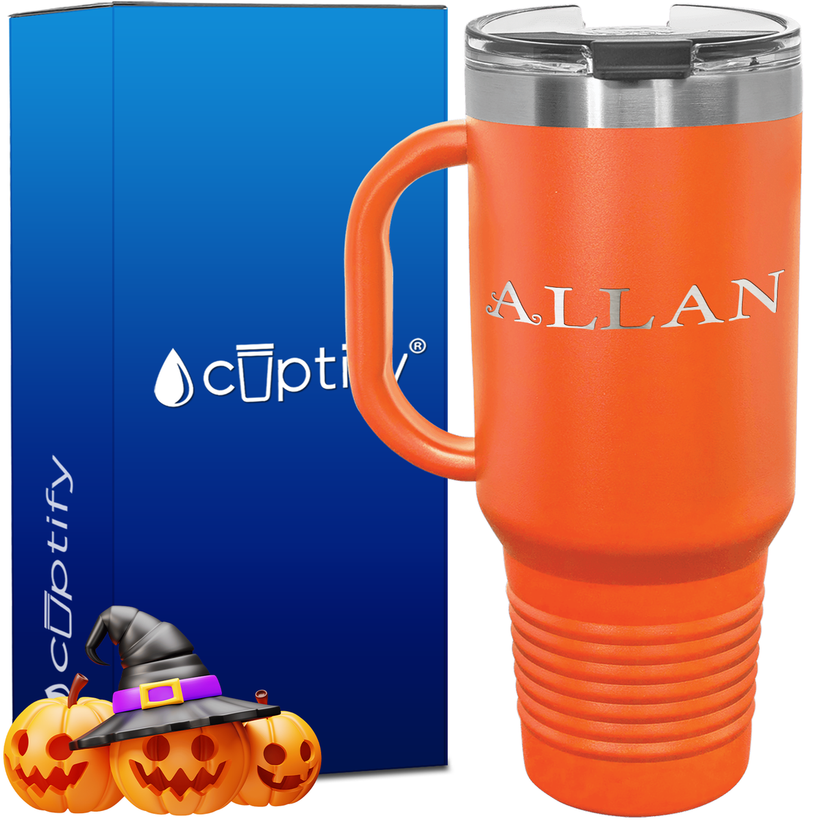 Personalized Eerie Font Style 40oz Halloween Travel Mug