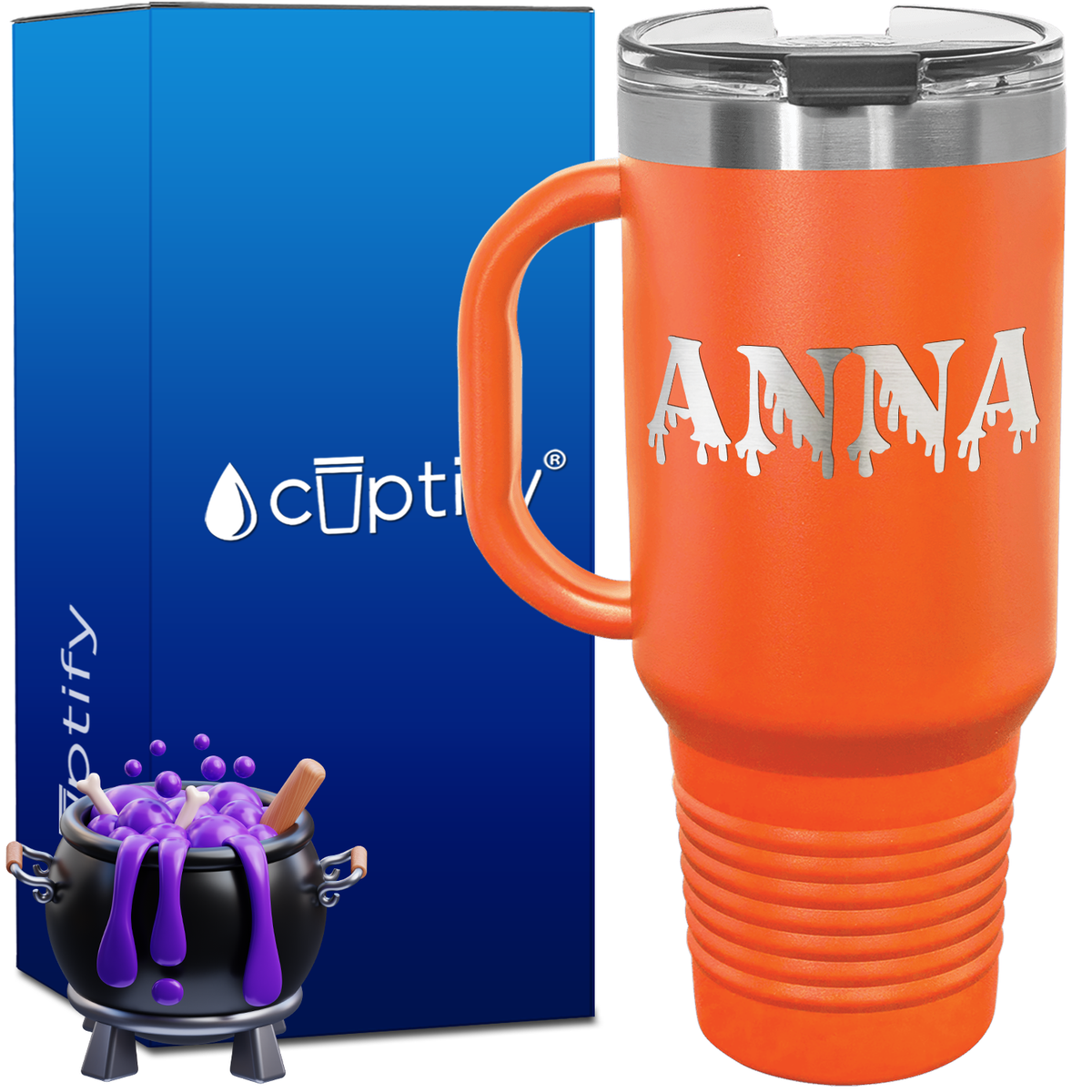 Personalized Bloody Font Style 40oz Halloween Travel Mug