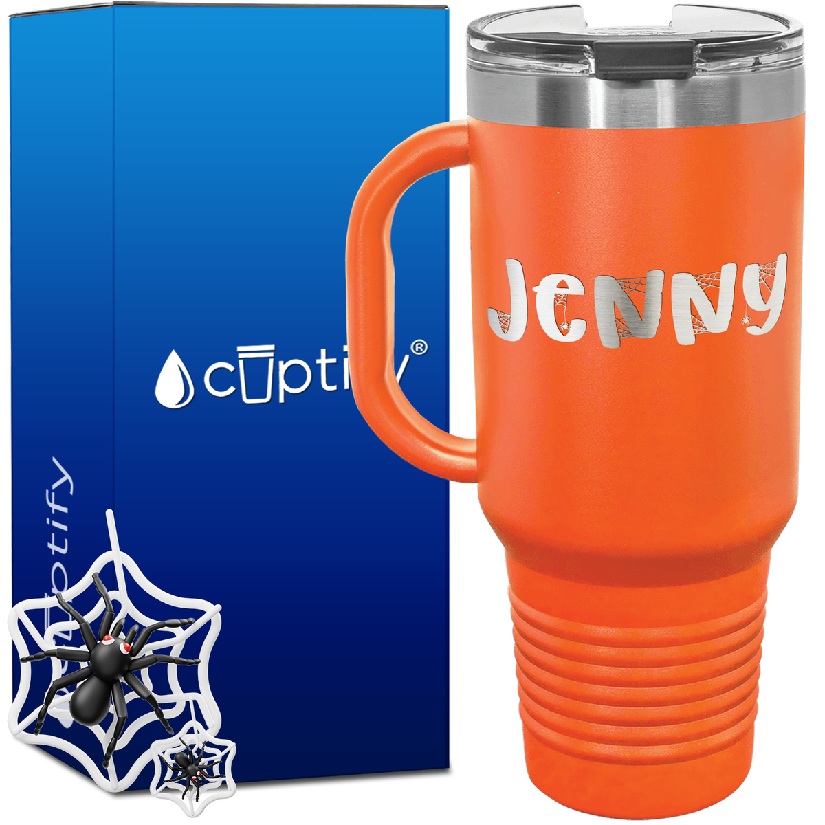 Personalized Spooky Font Style 40oz Halloween Travel Mug