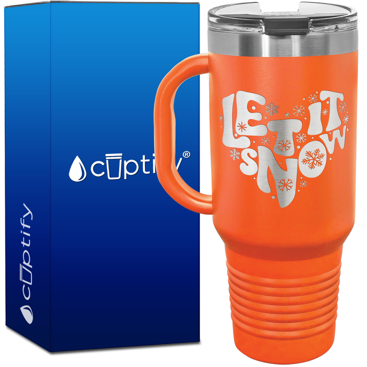 Let it Snow 40oz Christmas Travel Mug