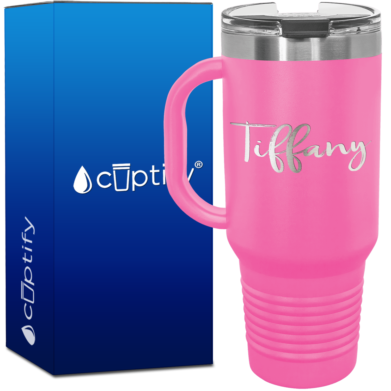 Personalized Tiffany Font Style 40oz Personalized Travel Mug