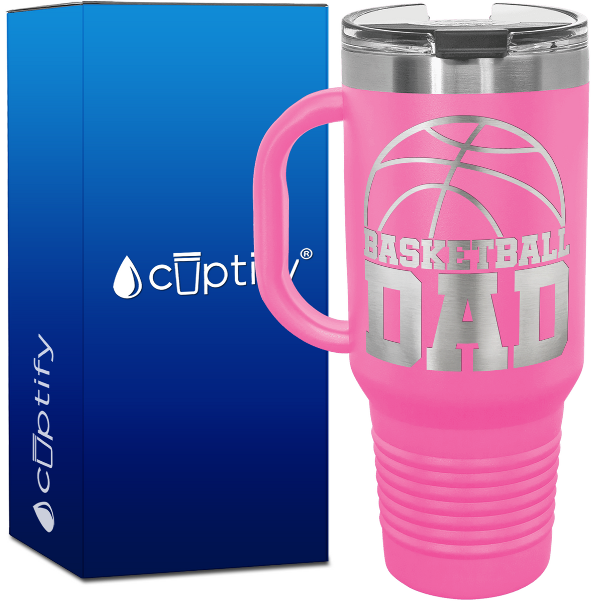 Basketball Dad 40oz Basketball Travel Mug
