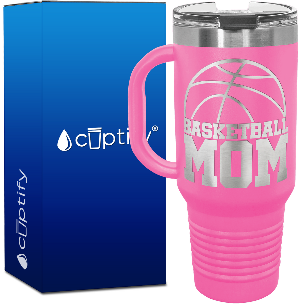 Basketball Mom 40oz Basketball Travel Mug