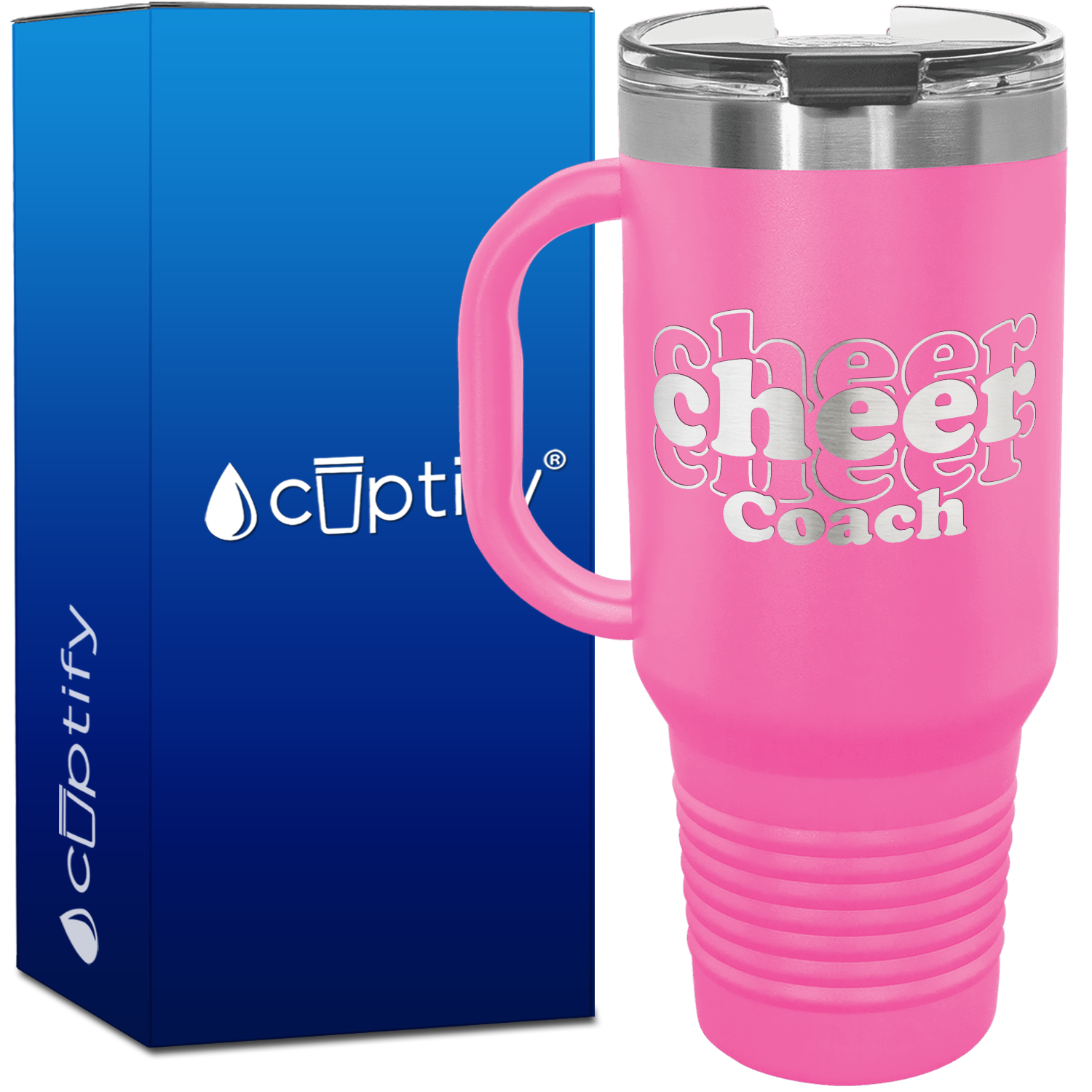 Cheer Coach Outlines 40oz Cheer Travel Mug