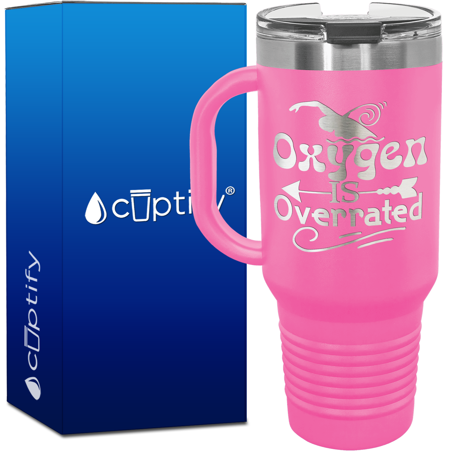 Oxygen is Overrated Swimming 40oz Swimming Travel Mug