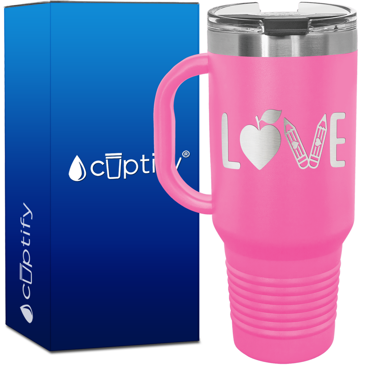 Love Teacher 40oz Teacher Travel Mug