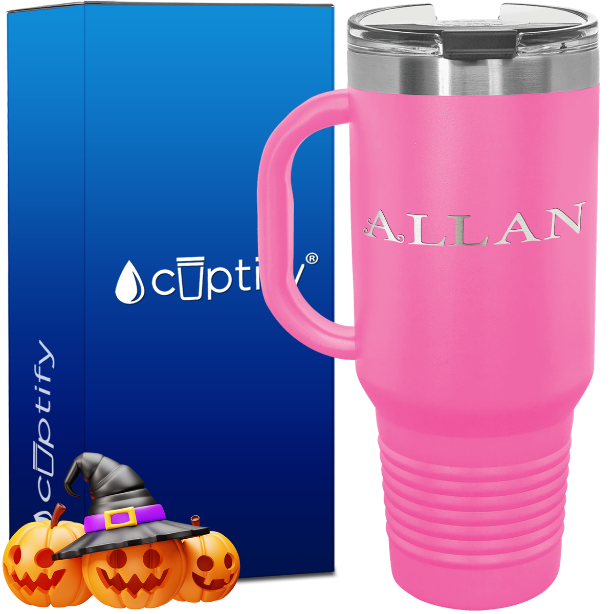 Personalized Eerie Font Style 40oz Halloween Travel Mug