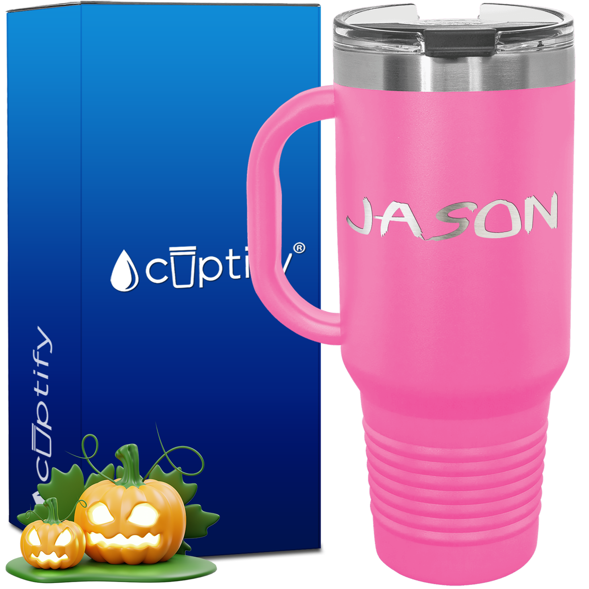 Personalized Scary Font Style 40oz Halloween Travel Mug