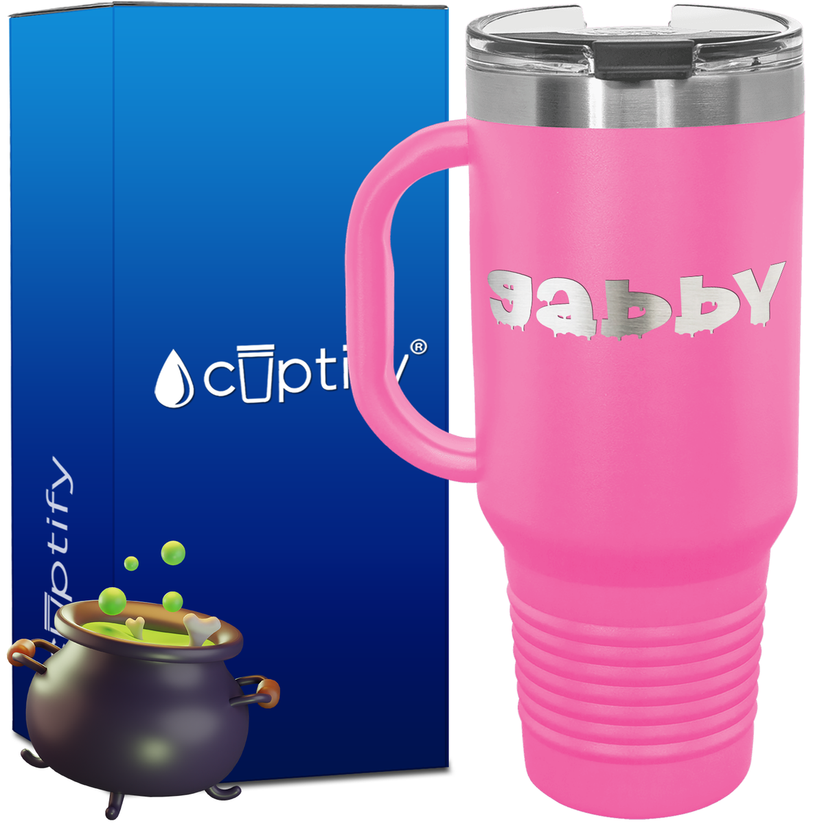 Personalized Haunted Font Style 40oz Halloween Travel Mug